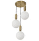 FRED Contemporary Opal Glass Pendant Light E27 Brass Metal Top - 7Pandas Australia