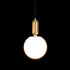 FRED Contemporary Opal Glass Pendant Light E27 Brass Metal Top