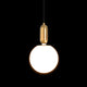 FRED Contemporary Opal Glass Pendant Light E27 Brass Metal Top - 7Pandas Australia