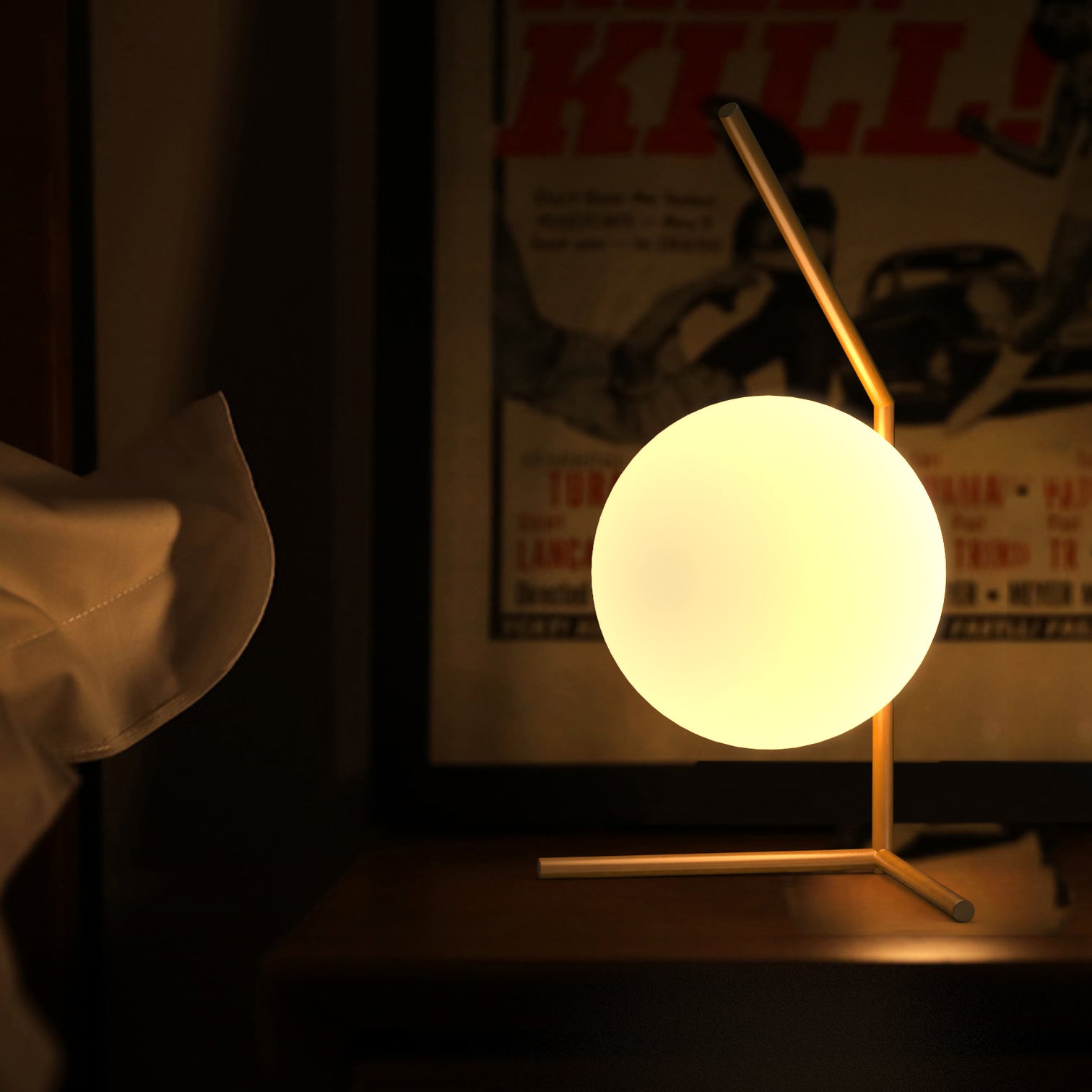 Rosee Contemporary Style Table Light with Milky Sphere Opal Glass Shade E27 Base - 7Pandas Australia