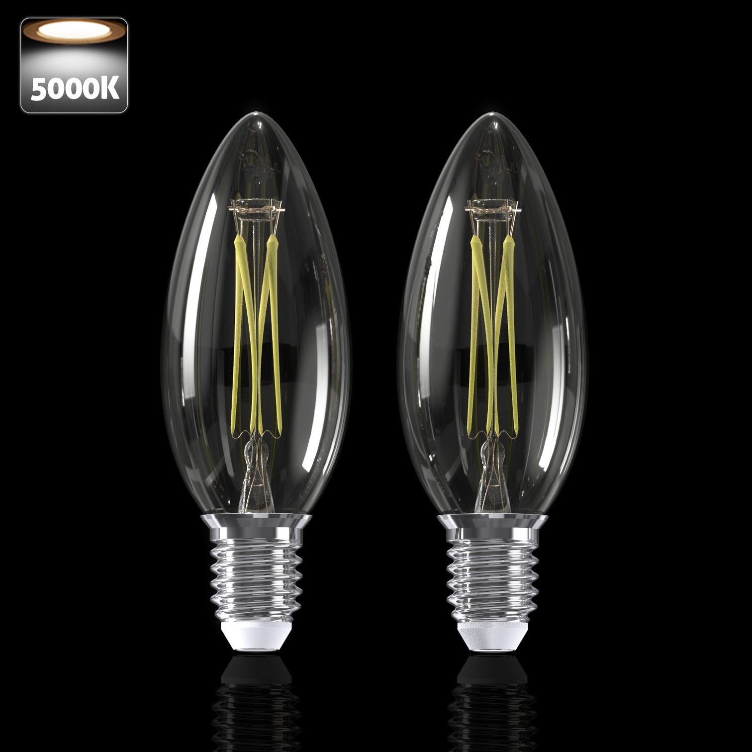 LED Filament Bulb Candelabra Shape Clear Shade 3W E14 10PACK - 7Pandas Australia