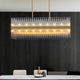 CARLO 32-Lights Rectangle Modern Crystal Chandelier Aged Brass G9 - 7Pandas Australia