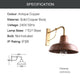 FLORENCE Antique Wall Lamp Aged Solid Copper E27 - 7Pandas Australia