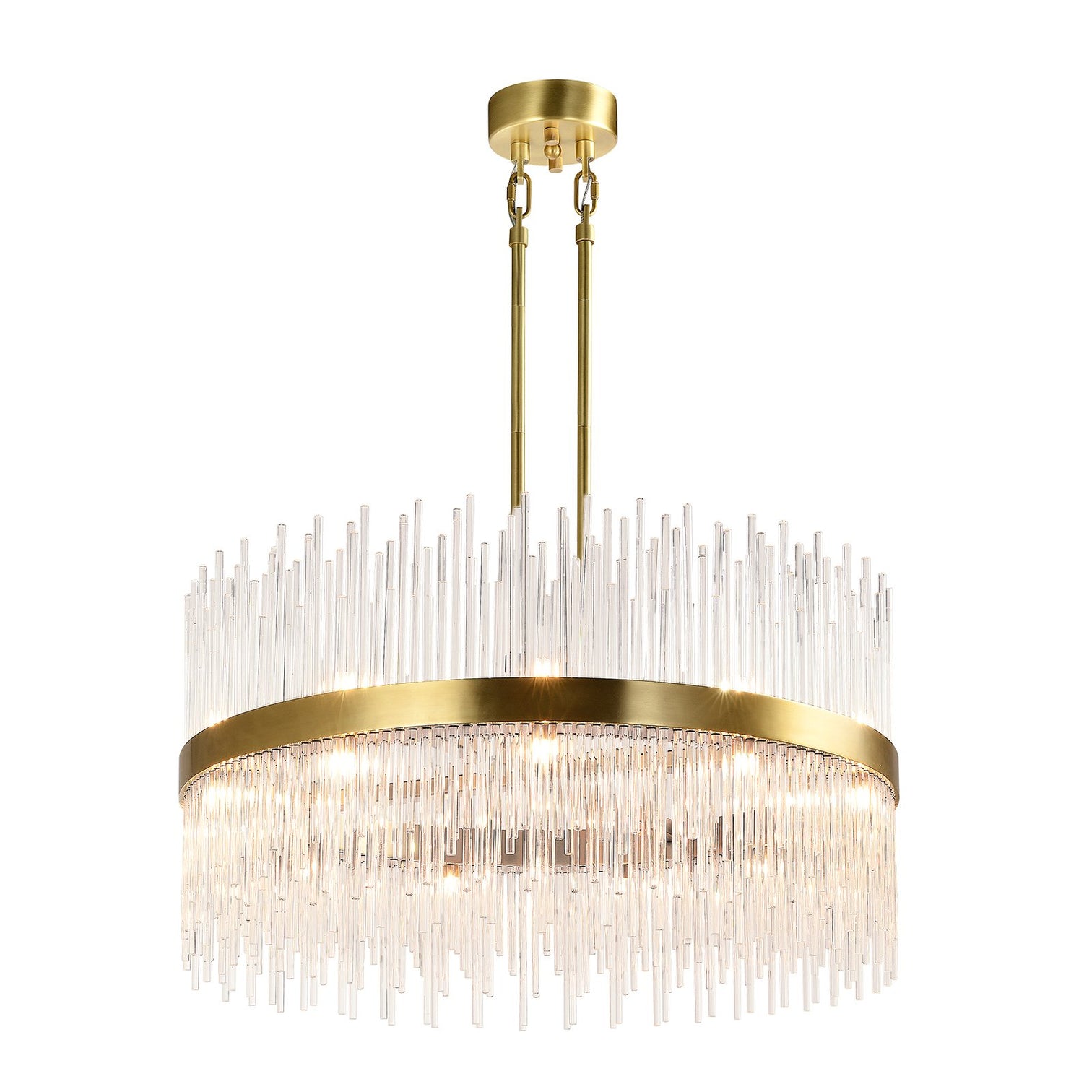 CARLO Modern Crystal Chandelier Aged Brass G9 Lamp base - 7Pandas Australia