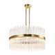 CARLO Modern Crystal Chandelier Aged Brass G9 Lamp base - 7Pandas Australia