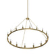 ALVA 16-Light Modern Wagon Wheel Chandelier Aged Brass E14 Farmhouse Light - 7Pandas Australia