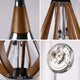 BONITO 3-Light Timber Round Dark Brown E27 Modern Chandelier Lights - 7Pandas Australia