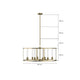 CARLTON 33 Inch Modern Chandelier  8* T300 E27 Tube Bronze Aged Brass - 7Pandas Australia