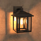OSAKA Japanese Style Outdoor Exterior Wall Sconce Light Glass Black E27 IP44 - 7Pandas Australia