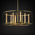CARLTON 33 Inch Modern Chandelier  8* T300 E27 Tube Bronze Aged Brass