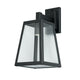 KELLY Stainless Steel Outdoor Wall Light Glass Shade Black E27 IP44 - 7Pandas Australia