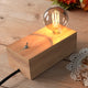 Edison Industrial Style Natural Solid Wood Table light with E27 Lamp base - 7Pandas Australia