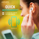 TWS Bluetooth Earphone - SkyPods Pro Headphone, White - Wireless Headphones - 7Pandas Australia
