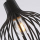 BOLLE Contemporary Vintage Style Metal Cage Pendant Light Matt Black E27 Lamp Base - 7Pandas Australia