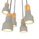 KIRA 5-Light Industrial Concrete and Pendant Light Insdustrial Style 5 x E14 Lamp Base - 7Pandas Australia