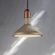 Industrial Concrete and Pendant Light Dia 25cm Sand Black with E27 Lamp Base - 7Pandas Australia