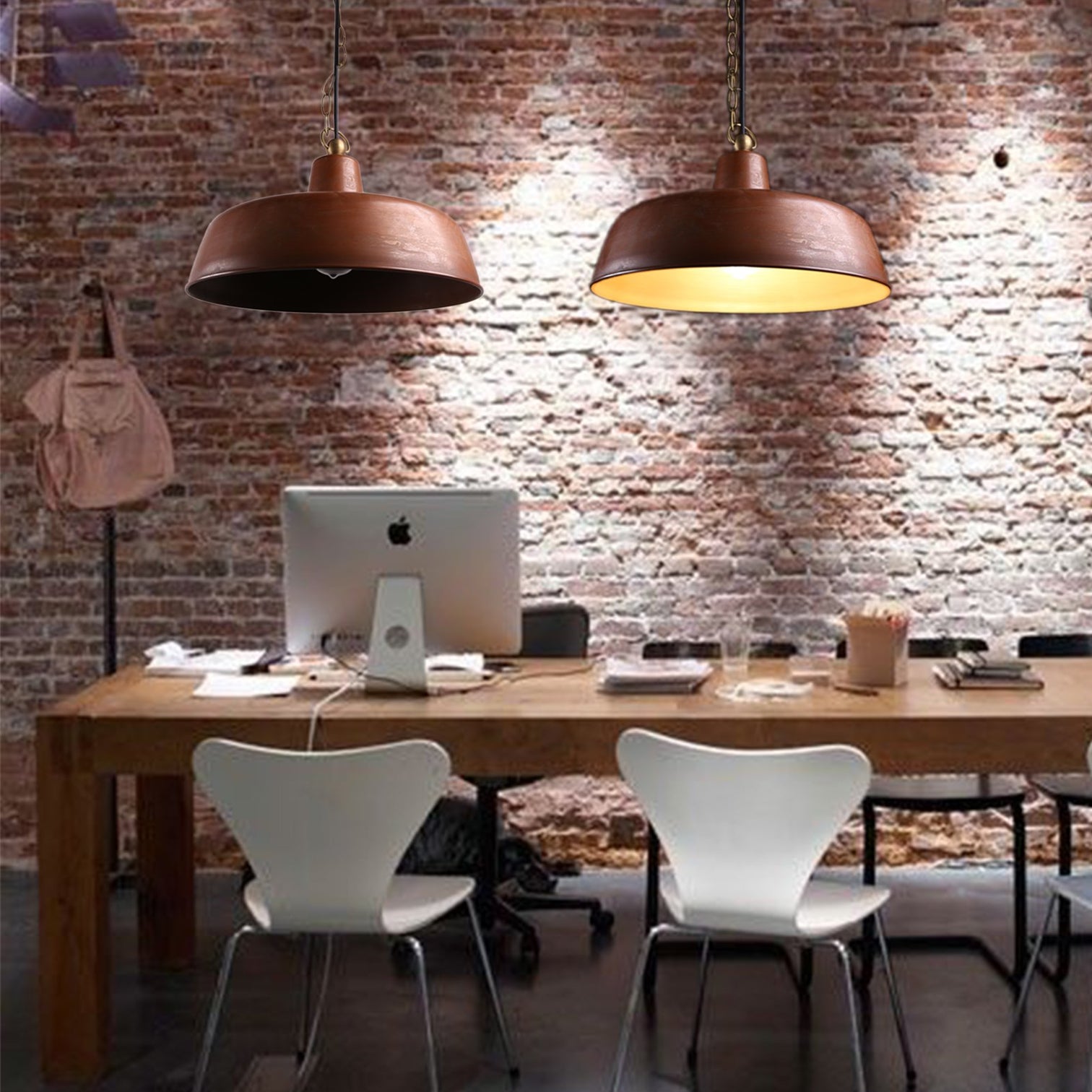 Florence 35cm Solid Copper Industry Style Pendant Light Aged Copper E27 - 7Pandas Australia