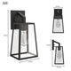 BERNY Traditional Outdoor Exterior Wall Sconce Glass Matt Black E27 IP44 - 7Pandas Australia