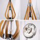 BONITO 1-Light Timber Round Dark Brown E27 Chandelier - 7Pandas Australia