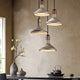 Industrial Concrete and Pendant Light Dia 25cm Sand Black with E27 Lamp Base - 7Pandas Australia