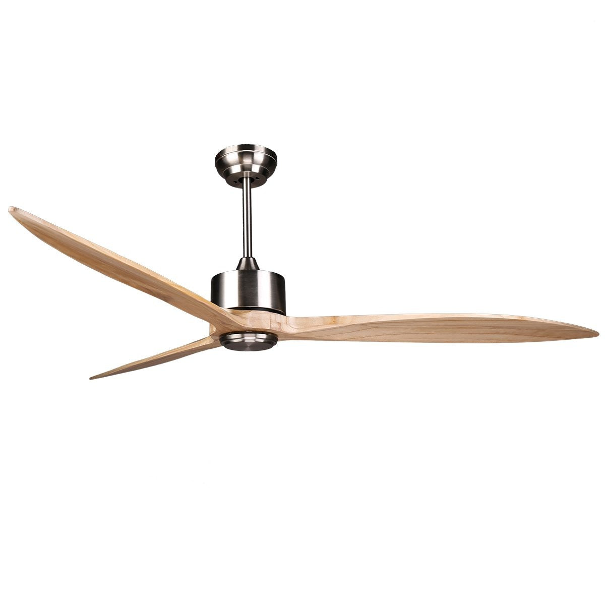 DARWIN 164cm / 65 inch 3 Blade DC Modern Timber Ceiling Fan Natural Solid wood - 7Pandas Australia