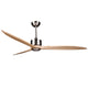 DARWIN 164cm / 65 inch 3 Blade DC Modern Timber Ceiling Fan Natural Solid wood - 7Pandas Australia