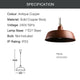 40cm Solid Copper Industry Style Pendant Light Aged Copper E27 - 7Pandas Australia