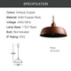 40cm Solid Copper Industry Style Pendant Light Aged Copper E27 - 7Pandas Australia