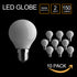 10PACK LED G50 Bulb Globe Shape Full Glass 2W 3000K Warm White