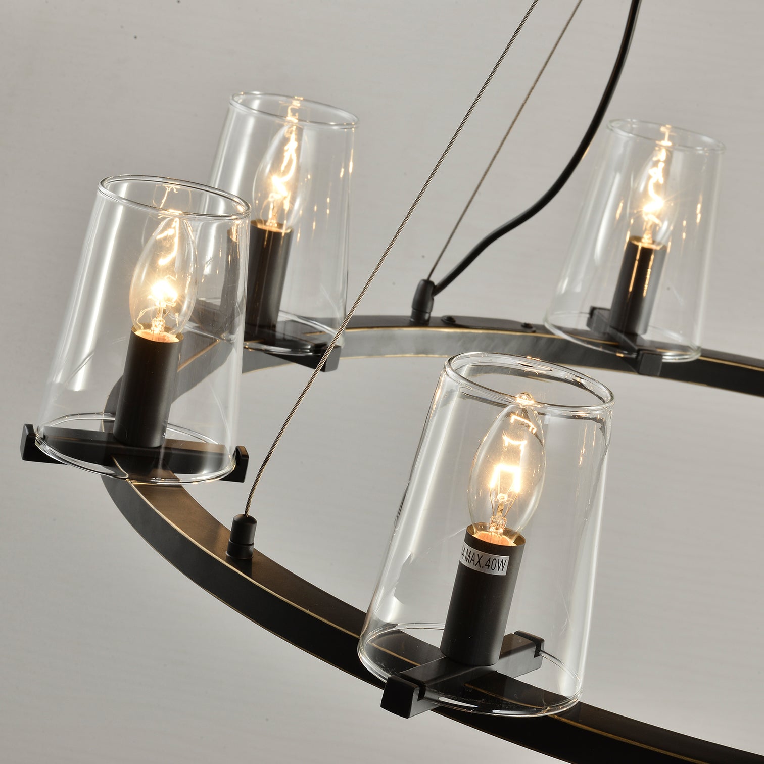 CANOVA 8-Light Circular large Contemporary Chandelier Bronze 90cm diameter E14 base - 7Pandas Australia