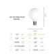 LED G80 Bulb Globe Shape Full Glass 5W E27 2700K Warm White - 7Pandas Australia