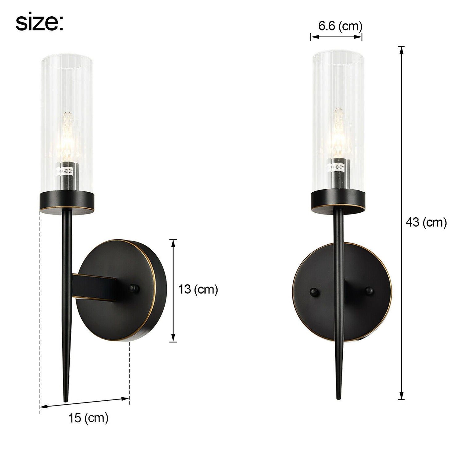 SEATTLE Modern Design Interior Wall Light Bronze E14 - 7Pandas Australia