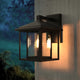 OSAKA Japanese Style Outdoor Exterior Wall Sconce Light Glass Black E27 IP44 - 7Pandas Australia