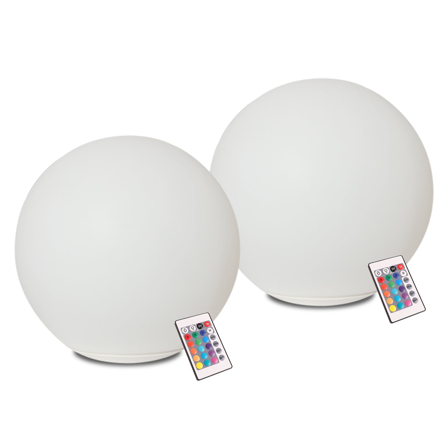 40cm Outdoor Fullmoon LED RGB Ball Light Solar & AC Charging IP65 - 7Pandas Australia