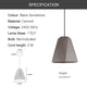 Industrial Style Concrete Pendant Light Dia 20cm Sand Black  E27 Lamp Base - 7Pandas Australia