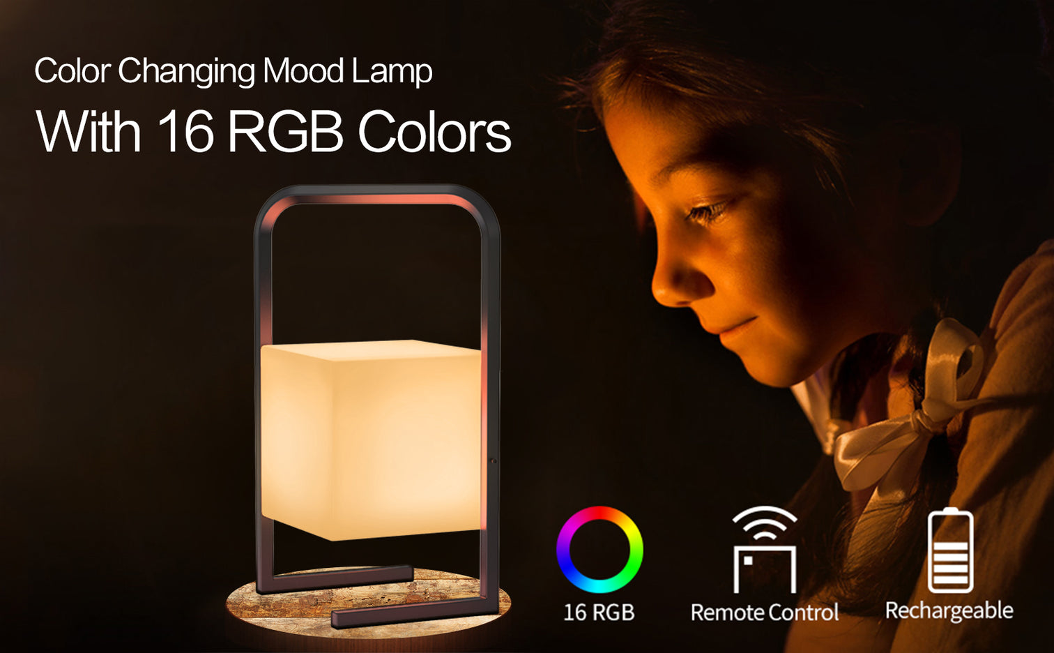 2PACK Portable LED Cube Decorative Light，Party lights，AC Charging, 16 RGB Color Changing 26CM - 7Pandas Australia