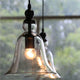 POLY Bell Shape Retro Glass Pendant Light Clear Antique E27 - 7Pandas Australia