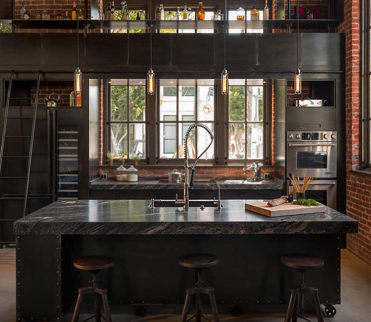 6PACK LED Vintage Style Filament Bulb Tube Shape 6W E27 T300 T185 Warmwhite - 7Pandas Australia