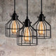 Metal Guard Vintage Cage Pendant Light Retro Loft Industrial Black - 7Pandas Australia