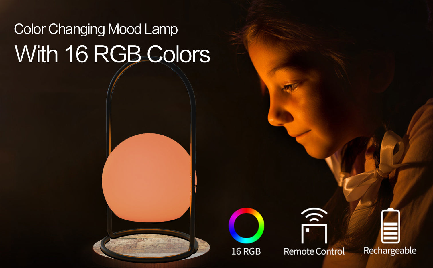 2PACK Portable LED ball Decorative Light, Party lights, AC Charging, 16 RGB Color Changing 26CM - 7Pandas Australia