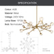 TULIM 18-Light Crystal Chandelier Aged Brass G9 - 7Pandas Australia