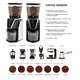 Electric Burr Best Coffee Grinder Australia 31 Precise Grinding Levels with Anti-Static Ground Container LCD display - 7Pandas Australia