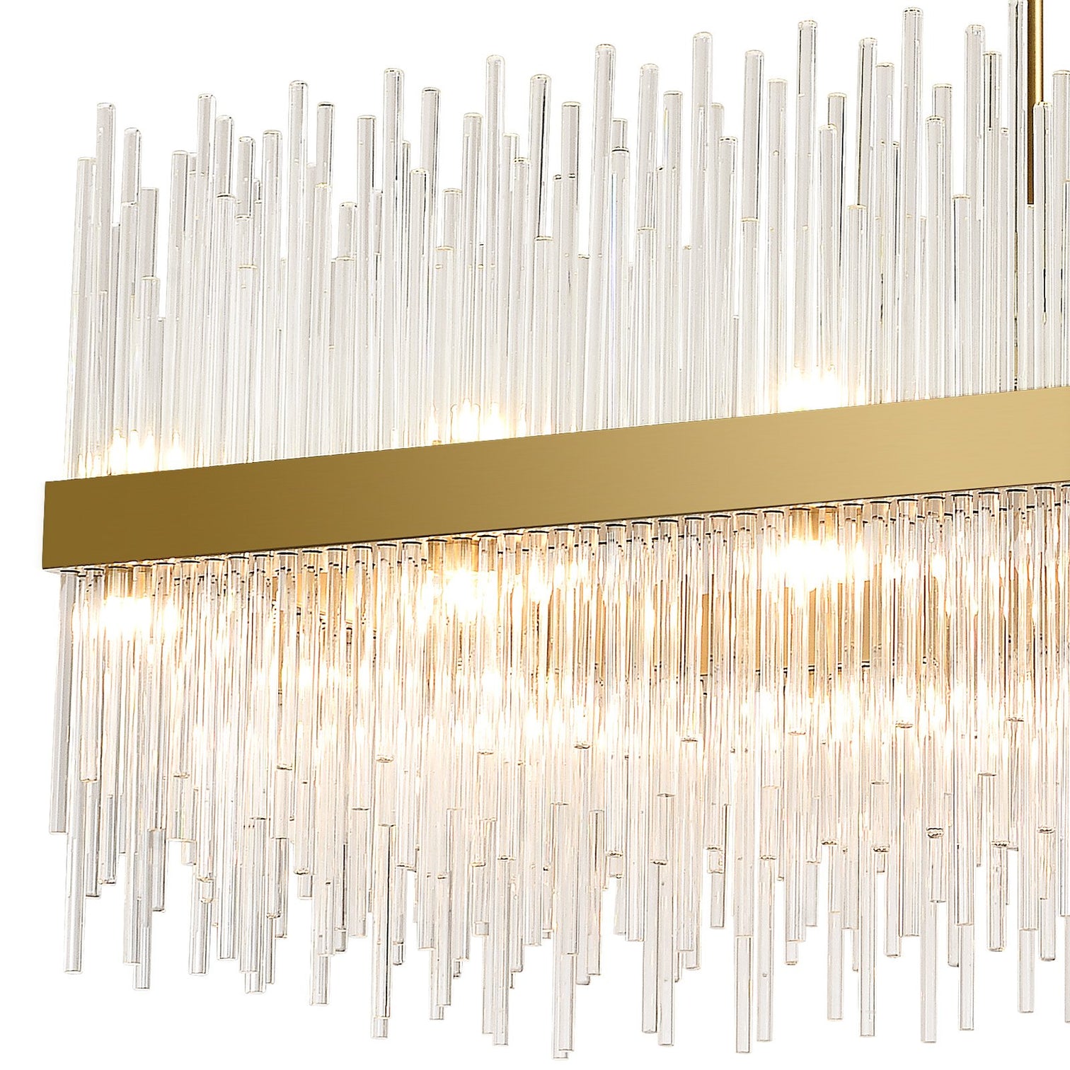 CARLO 32-Lights Rectangle Modern Crystal Chandelier Aged Brass G9 - 7Pandas Australia