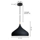 420mm Aluminium Modern Nordic Style Pendant Light E27 Matte Black - 7Pandas Australia