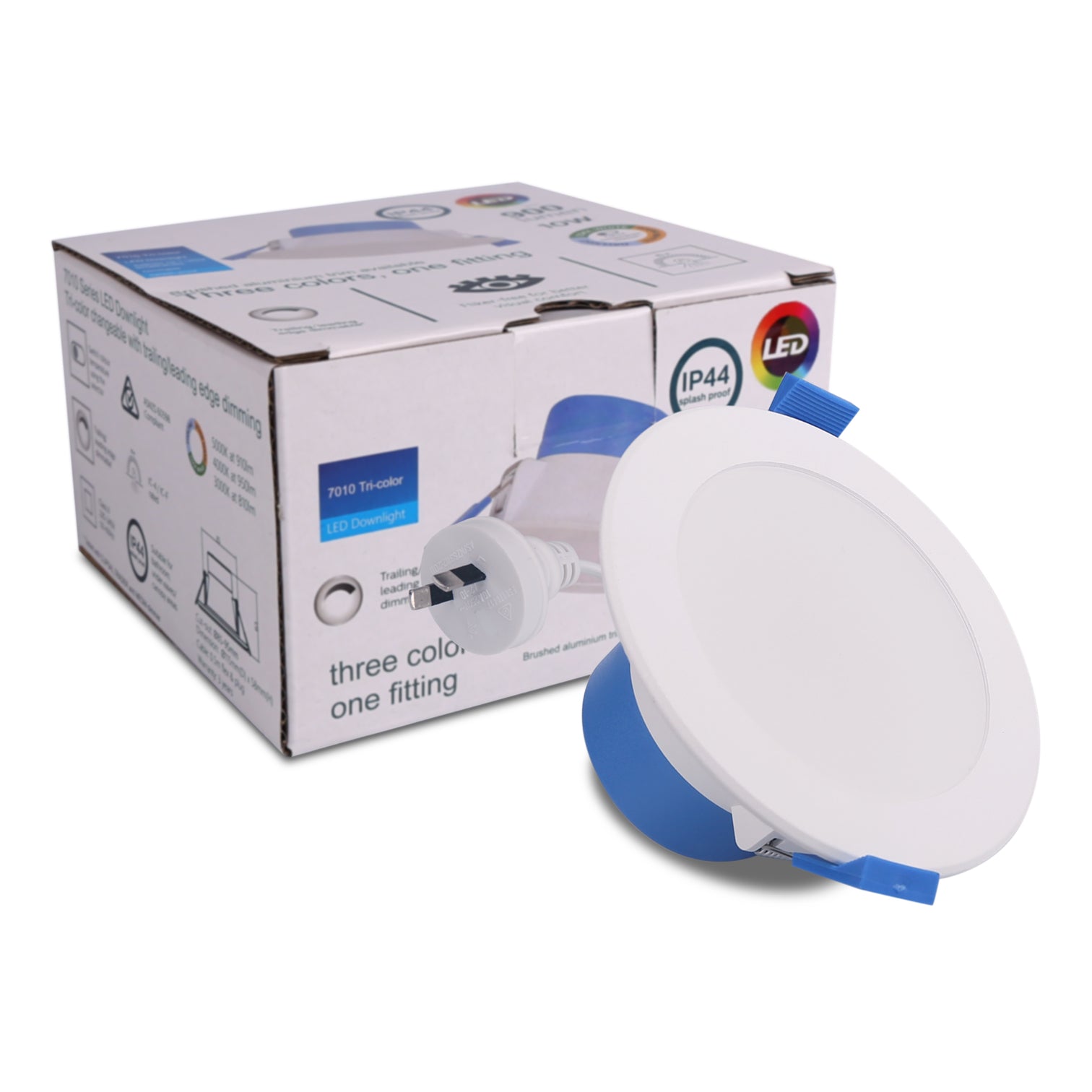 LED Recessed Downlight 10W TRI-Color Dimmable 900lm Daylight CCT 90mm SAA Approval with 3 years Warranty - 7Pandas Australia