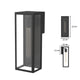 MOSCOW Vintage Style Outdoor Exterior Wall Sconce Glass Matt Black E27 IP44 - 7Pandas Australia