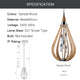 BONITO 6-Light Timber Round Nature Wood E27 Chandelier - Chandeliers Australia - 7Pandas Australia