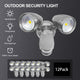 2X15W 5000k LED Outdoor Security Light with Motion Sensor Garage Spotlight Light Matt Black IP56 - 7Pandas Australia