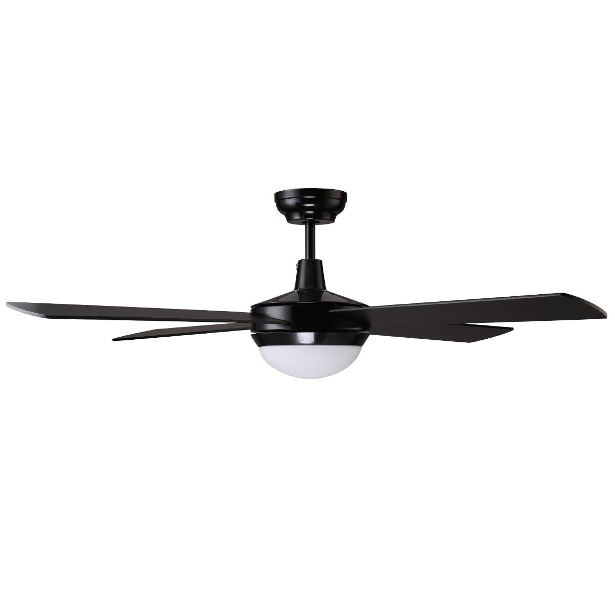 HAWAII 132cm / 52 inch 4 Blade DC Modern Ceiling Fan with LED light 4000K Black - 7Pandas Australia