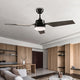 HONOLULU 132cm / 52 inch 3 Blade DC Modern Ceiling Fan with LED light 4000K Black - 7Pandas Australia